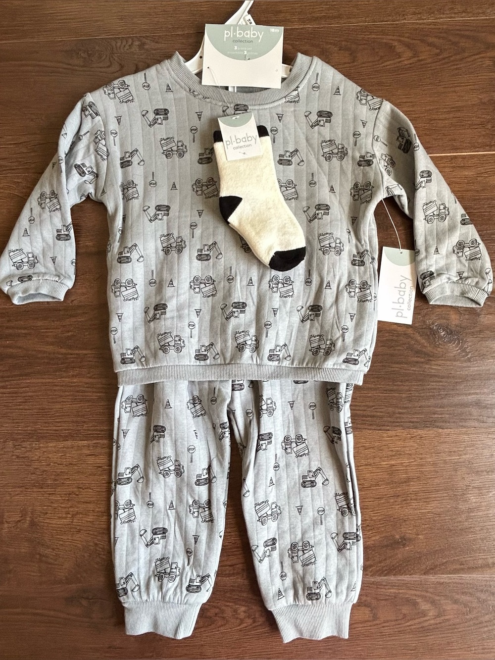PL Baby Cotton Sweatshirt and Pants Set 18m